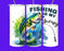 Fishing Is My Therapy 20oz tumbler with fishing graphic on stainless steel insulated cup.