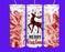 Christmas Candy Cane Reindeer Tumbler | 20oz Skinny Stainless Steel Holiday Cup