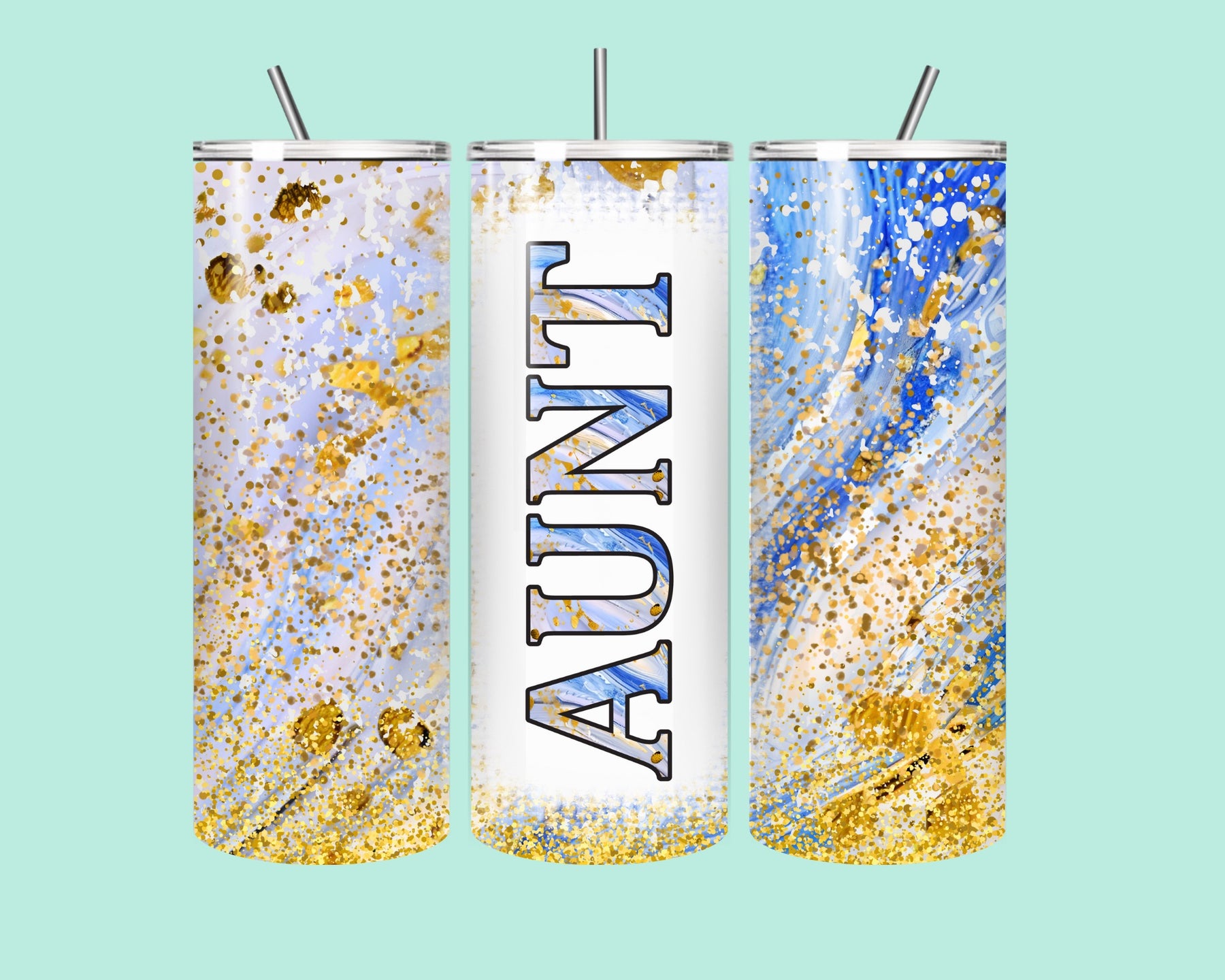 ✨ Golden Glam Aunt Tumbler – Where Love Meets Luxury! ✨