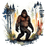 Bigfoot in the Wild – Mystical Forest Art Print 🐾