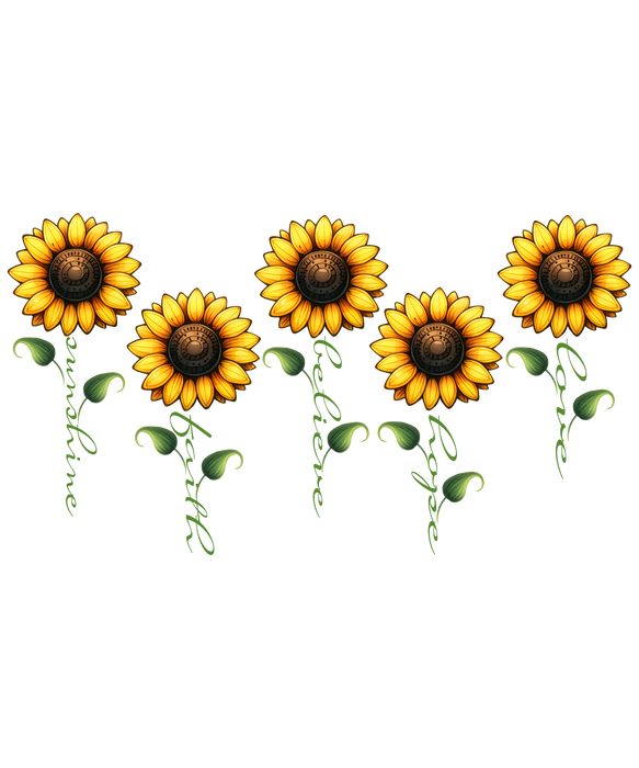 🌻 Sunshine, Faith, Believe, Hope & Love Sunflower Shirt 🌻