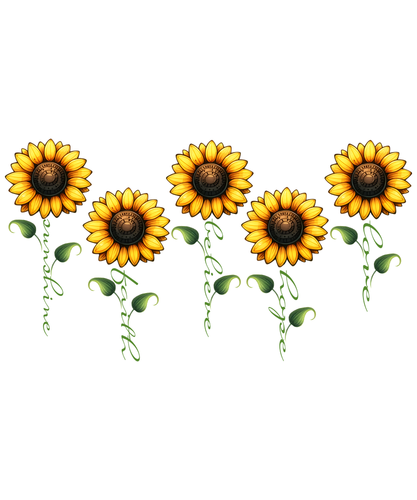 🌻 Sunshine, Faith, Believe, Hope & Love Sunflower Shirt 🌻