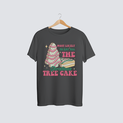 Get ready to jingle, giggle, and snack attack your way through the holiday season with this adorable Christmas Tree Cake shirt! 