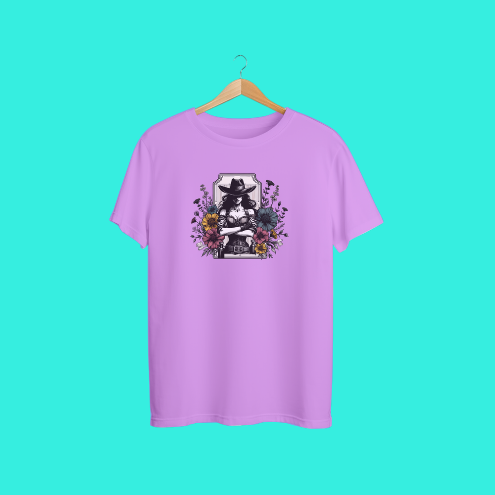 “Cowgirl Graphic Tee – Western Floral Country Shirt for Women | Rodeo, Concert & Boho Style Top”